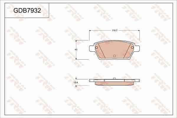 TRW GDB7932 - Тормозные колодки, дисковые, комплект autodnr.net