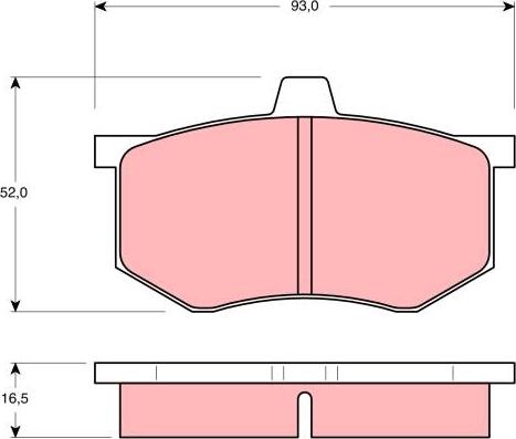 TRW GDB801 - Тормозные колодки, дисковые, комплект avtokuzovplus.com.ua