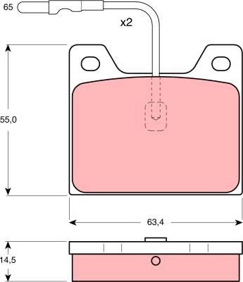 TRW GDB803 - Тормозные колодки, дисковые, комплект avtokuzovplus.com.ua