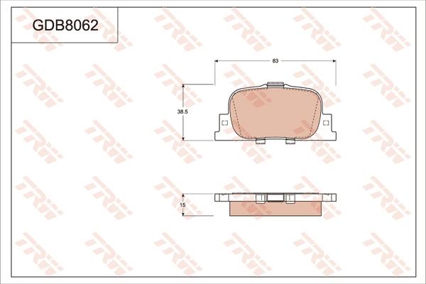 TRW GDB8062 - Тормозные колодки, дисковые, комплект autodnr.net