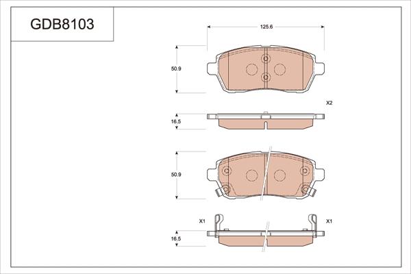 TRW GDB8103 - Тормозные колодки, дисковые, комплект avtokuzovplus.com.ua