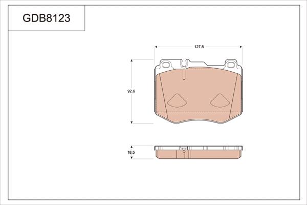 TRW GDB8123 - Гальмівні колодки, дискові гальма autocars.com.ua