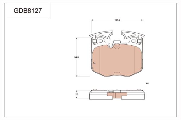 TRW GDB8127 - Гальмівні колодки, дискові гальма autocars.com.ua