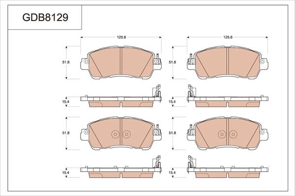 TRW GDB8129 - Тормозные колодки, дисковые, комплект avtokuzovplus.com.ua