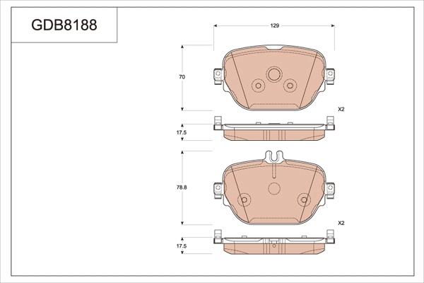 TRW GDB8188 - Гальмівні колодки, дискові гальма autocars.com.ua