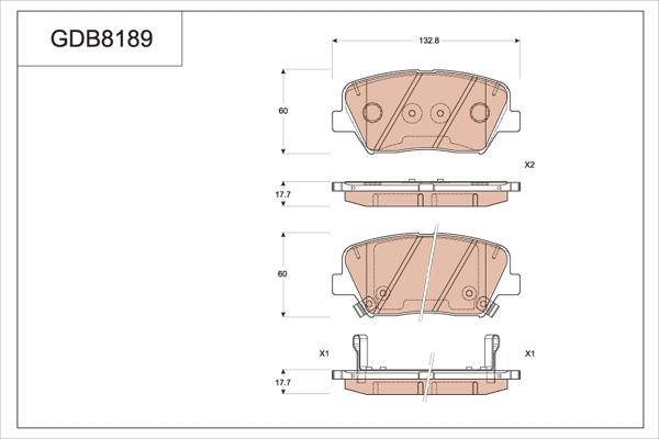 TRW GDB8189 - Тормозные колодки, дисковые, комплект autodnr.net