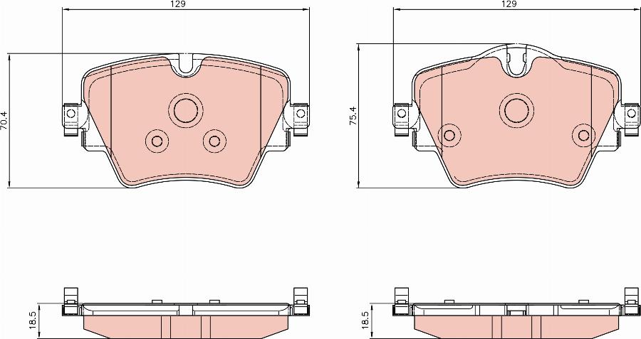 TRW GDB8282 - Тормозные колодки, дисковые, комплект avtokuzovplus.com.ua