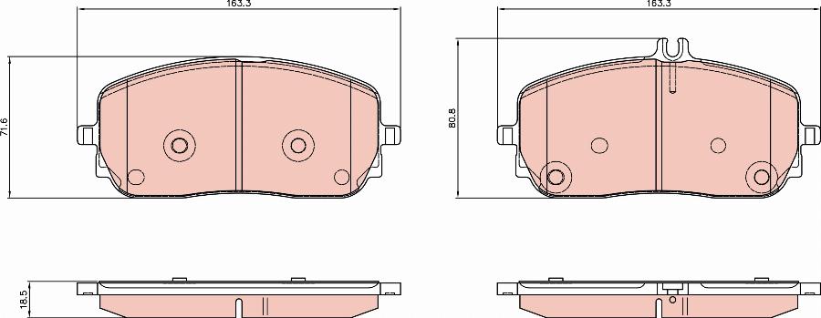 TRW GDB8305 - Тормозные колодки, дисковые, комплект avtokuzovplus.com.ua