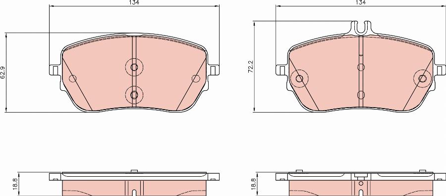 TRW GDB8313 - Гальмівні колодки, дискові гальма autocars.com.ua