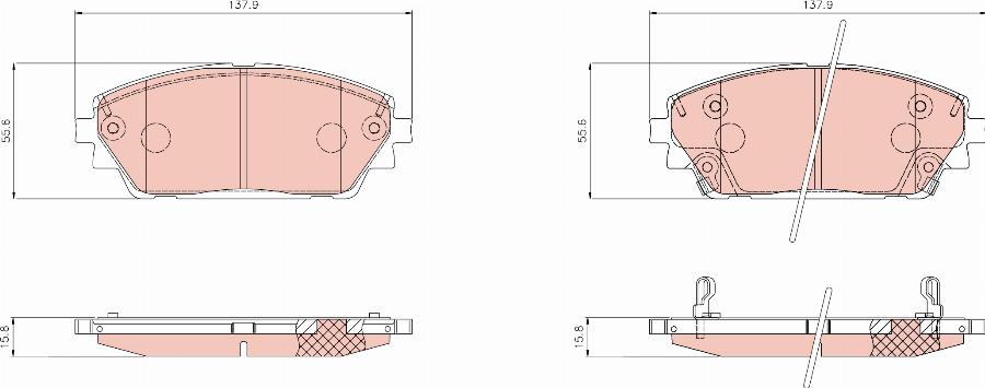 TRW GDB8317 - Тормозные колодки, дисковые, комплект avtokuzovplus.com.ua