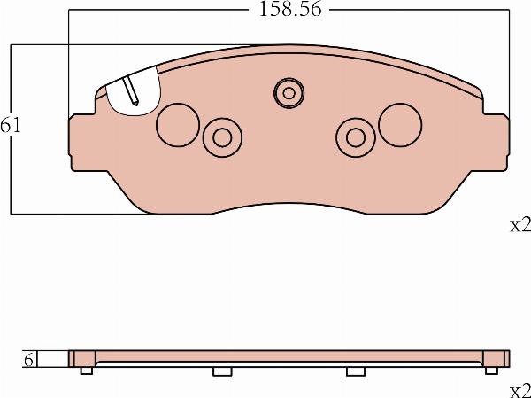 TRW GDB8338AT - Гальмівні колодки, дискові гальма autocars.com.ua