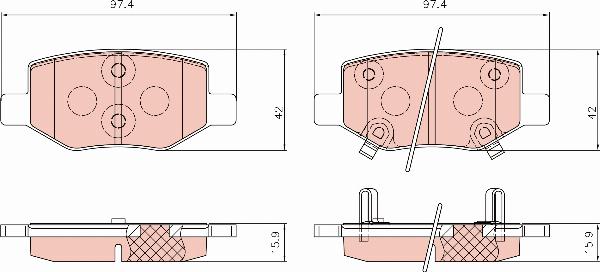 TRW GDB8353DT - Гальмівні колодки, дискові гальма autocars.com.ua