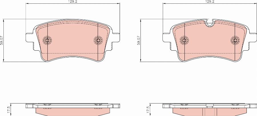 TRW GDB8372 - Тормозные колодки, дисковые, комплект autodnr.net