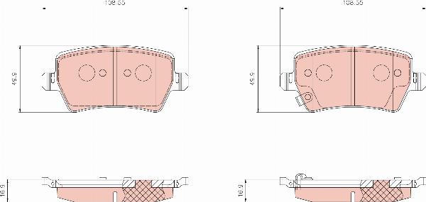 TRW GDB8385DT - Гальмівні колодки, дискові гальма autocars.com.ua