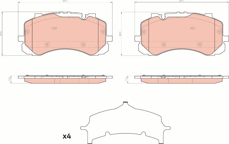 TRW GDB8398 - Тормозные колодки, дисковые, комплект avtokuzovplus.com.ua