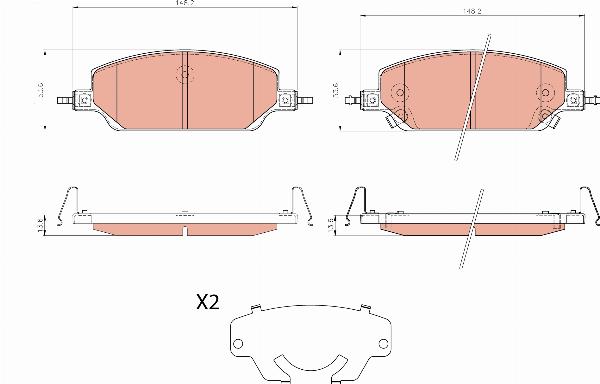 TRW GDB8481BTE - Гальмівні колодки, дискові гальма autocars.com.ua