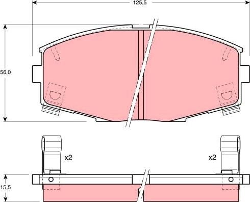 TRW GDB880 - Гальмівні колодки, дискові гальма autocars.com.ua