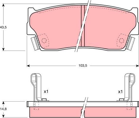 TRW GDB885DT - Гальмівні колодки, дискові гальма autocars.com.ua