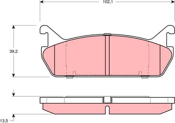 TRW GDB887AT - Гальмівні колодки, дискові гальма autocars.com.ua