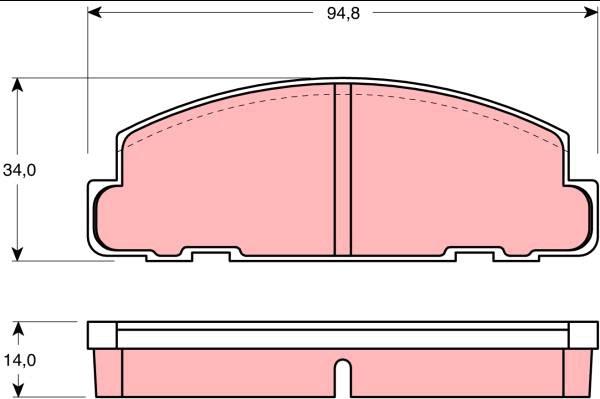 TRW GDB888 - Тормозные колодки, дисковые, комплект avtokuzovplus.com.ua