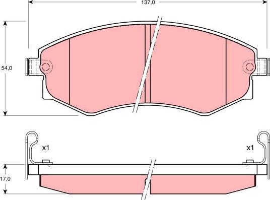 TRW GDB895AT - Гальмівні колодки, дискові гальма autocars.com.ua