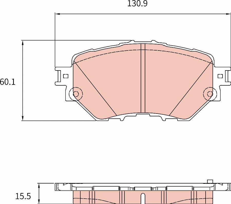 TRW GDB8960AT - Тормозные колодки, дисковые, комплект avtokuzovplus.com.ua