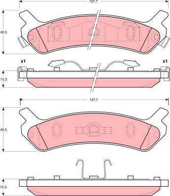 TRW GDB896 - Гальмівні колодки, дискові гальма autocars.com.ua