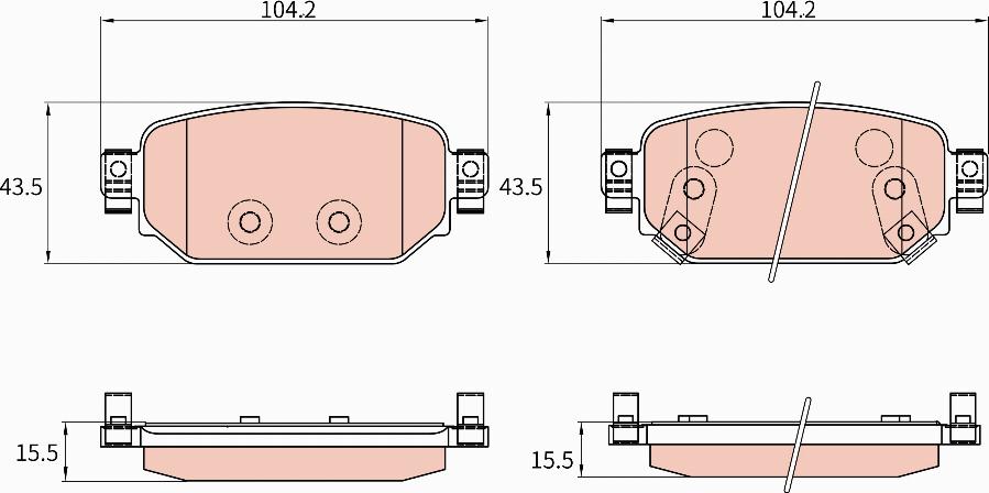 TRW GDB8971AT - Тормозные колодки, дисковые, комплект autodnr.net