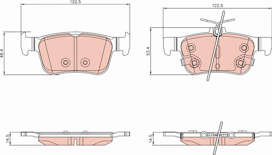 TRW GDB8972 - Тормозные колодки, дисковые, комплект autodnr.net