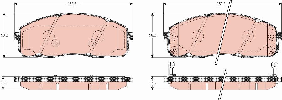 TRW GDB8995 - Гальмівні колодки, дискові гальма autocars.com.ua