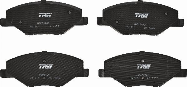 TRW GDB90027 - Гальмівні колодки, дискові гальма autocars.com.ua