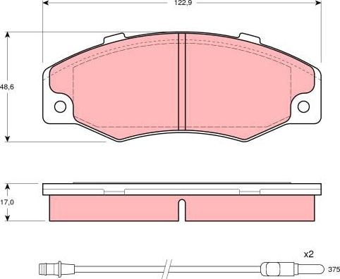 TRW GDB903 - Гальмівні колодки, дискові гальма autocars.com.ua