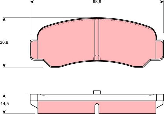 TRW GDB946 - Гальмівні колодки, дискові гальма autocars.com.ua