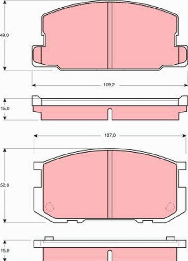 TRW GDB954 - Гальмівні колодки, дискові гальма autocars.com.ua