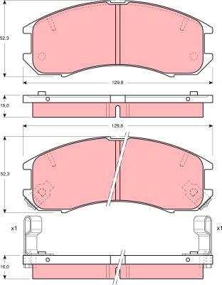 TRW GDB981 - Гальмівні колодки, дискові гальма autocars.com.ua