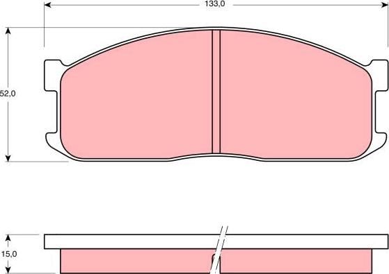 TRW GDB983DT - Гальмівні колодки, дискові гальма autocars.com.ua