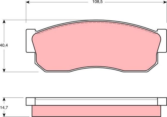 TRW GDB988 - Тормозные колодки, дисковые, комплект avtokuzovplus.com.ua