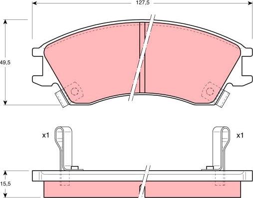 TRW GDB992 - Тормозные колодки, дисковые, комплект avtokuzovplus.com.ua