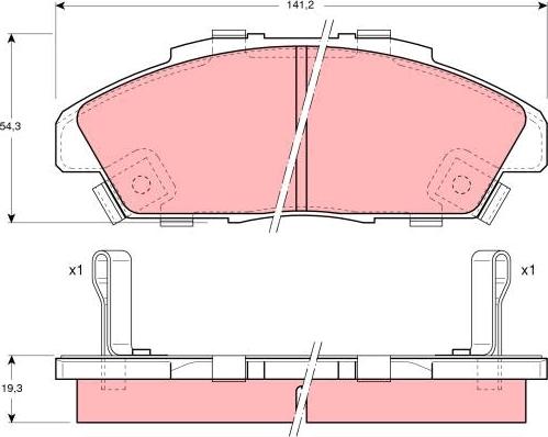 TRW GDB996 - Тормозные колодки, дисковые, комплект avtokuzovplus.com.ua