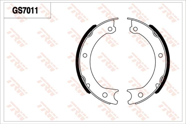 TRW GS7011 - Комплект гальм, ручник, парковка autocars.com.ua