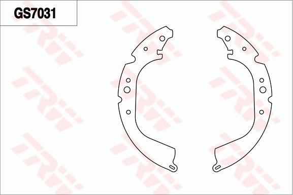 TRW GS7031 - Комплект гальм, барабанний механізм autocars.com.ua