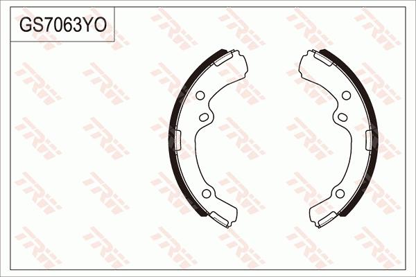 TRW GS7063 - Комплект тормозных колодок, барабанные avtokuzovplus.com.ua