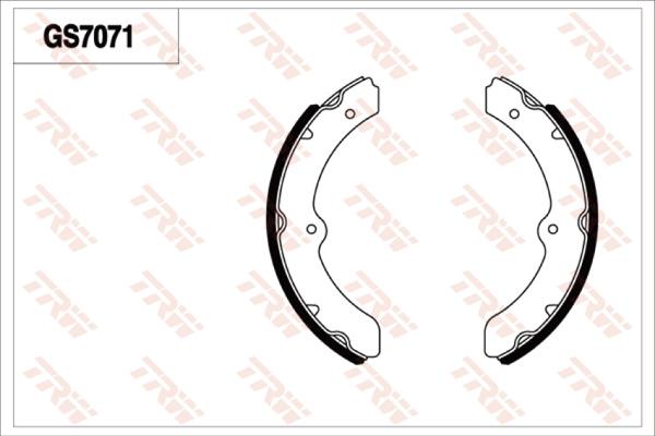 TRW GS7071 - Комплект гальм, барабанний механізм autocars.com.ua