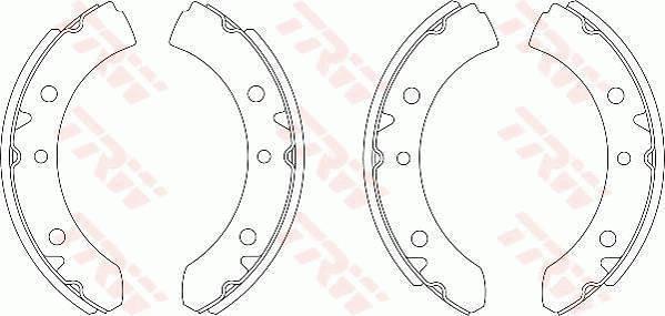 TRW GS7198 - Комплект тормозных колодок, барабанные autodnr.net