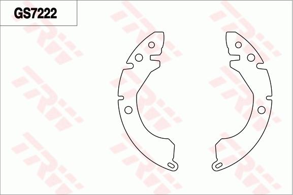 TRW GS7222 - Комплект тормозных колодок, барабанные autodnr.net