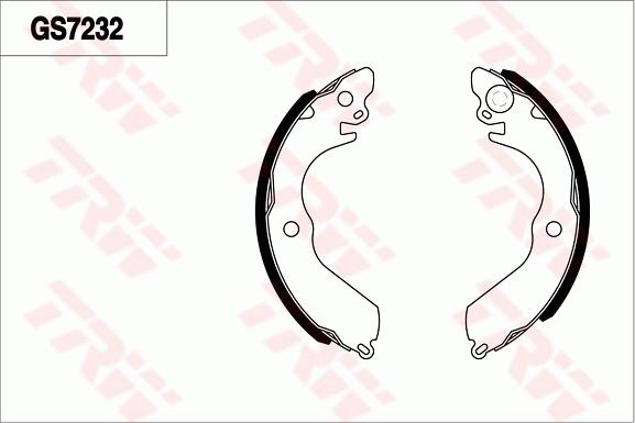 TRW GS7232 - Комплект гальм, барабанний механізм autocars.com.ua