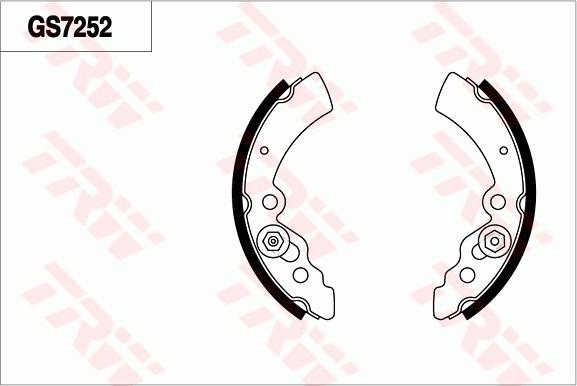 TRW GS7252 - Комплект гальм, барабанний механізм autocars.com.ua