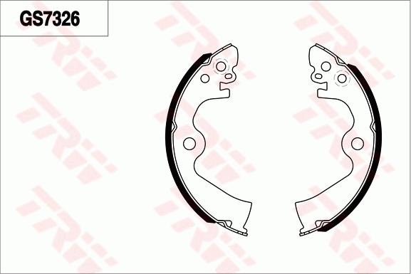 TRW GS7326 - Комплект гальм, барабанний механізм autocars.com.ua