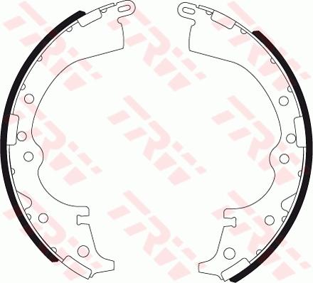 TRW GS7334 - Комплект тормозных колодок, барабанные autodnr.net