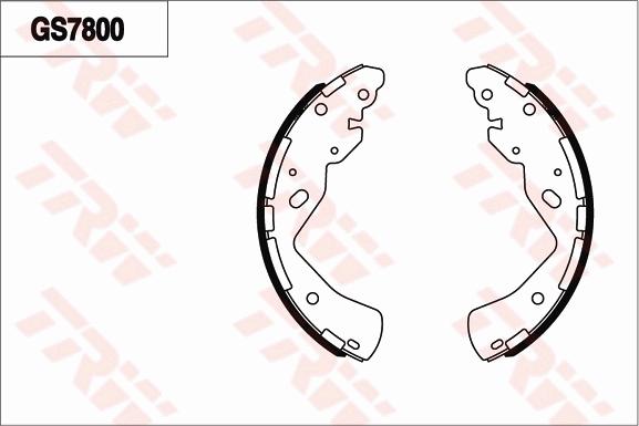 TRW GS7800 - Комплект гальм, барабанний механізм autocars.com.ua